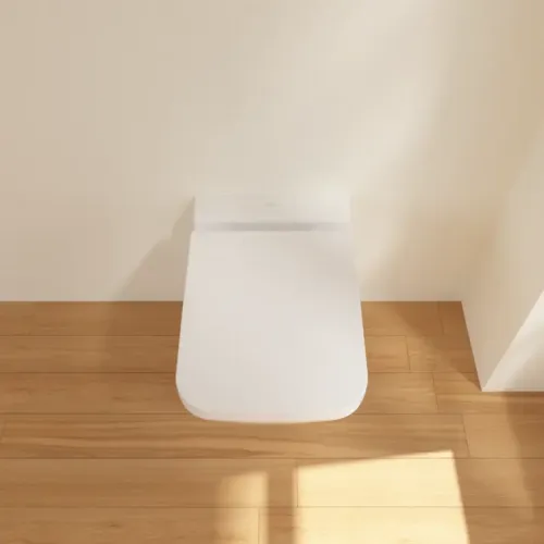 Villeroy & Boch Finion Унитаз с открытым смывным краем, настенный, Stone White CeramicPlus 4664R0RW