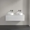 Villeroy & Boch Antao Тумба под раковину, с подсветкой, 2 выдвижных ящика, 1200 x 360 x 500 mm, лицевая поверхность без текстурированной отделки, Glossy White Lacquer / Glossy White Lacquer L24010GF