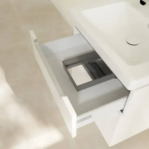 Villeroy & Boch Subway 2.0 Тумба под раковину, 2 выдвижных ящика, 587 x 590 x 454 mm, Glossy White A90900DH
