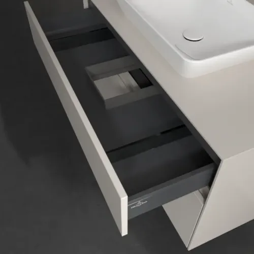 Villeroy & Boch Collaro Тумба под раковину, 2 выдвижных ящика, 1000 x 548 x 500 mm, Soft Grey / Soft Grey C10900VK