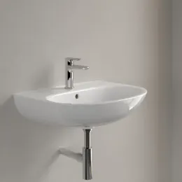 Villeroy & Boch O.novo Pаковина, 600 x 460 x 180 mm, Альпийский белый, с переливом 4A406001