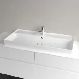 Villeroy & Boch Collaro Pаковина для установки на тумбу, 1000 x 470 x 160 mm, Альпийский белый, с переливом, шлифованный 4A331G01