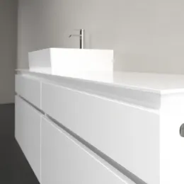 Villeroy & Boch Legato Тумба под раковину, с подсветкой, 4 выдвижных ящика, 1600 x 550 x 500 mm, Glossy White / Glossy White B673L0DH