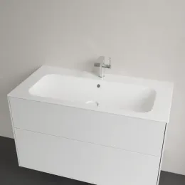 Villeroy & Boch Finion Pаковина для установки на тумбу, 1000 x 500 x 160 mm, Альпийский белый CeramicPlus, со скрытым переливом, нешлифованный 4164ABR1