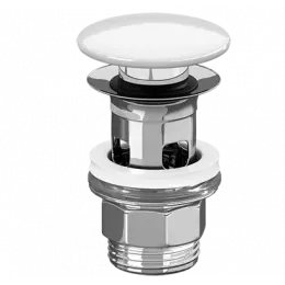 Villeroy & Boch Аксессуары Нажимной донный клапан с керамической крышкой, 100 x 135 x 69,5 mm, Stone White CeramicPlus 8L0334RW