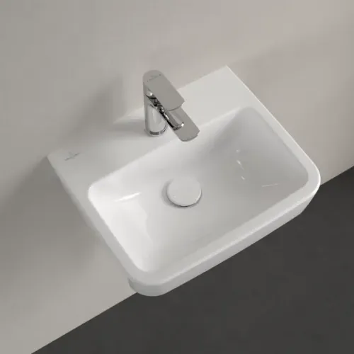 Villeroy & Boch O.novo Раковина компактная, 450 x 370 x 160 mm, Альпийский белый, без перелива, задняя сторона и нижняя сторона шлифованные 43444L01