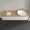 Villeroy & Boch Antao Тумба под раковину, 2 выдвижных ящика, 1600 x 360 x 500 mm, лицевая поверхность без текстурированной отделки, Glossy White Lacquer / Honey Oak K38051GF