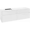 Villeroy & Boch Collaro Тумба под раковину, 4 выдвижных ящика, 1600 x 548 x 500 mm, Glossy White / Glossy White C13500DH