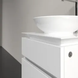 Villeroy & Boch Legato Тумба под раковину, с подсветкой, 2 выдвижных ящика, 450 x 550 x 500 mm, Glossy White / Glossy White B566L0DH