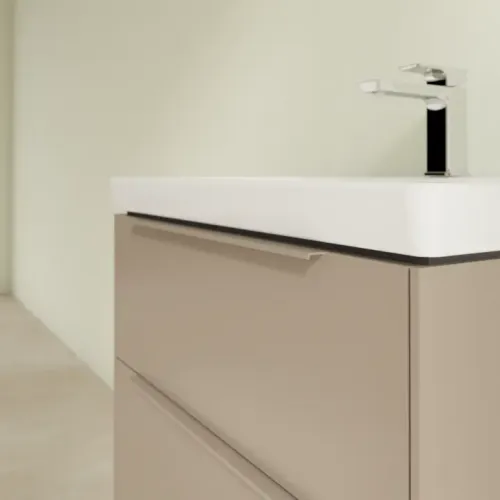 Villeroy & Boch Subway 3.0 Тумба под раковину, с подсветкой, 2 выдвижных ящика, 622 x 576 x 478 mm, Taupe C576L2VM