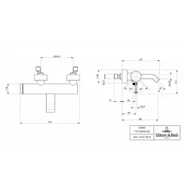 Смеситель для ванны Villeroy & Boch Dawn однорычажный TVT10650115261