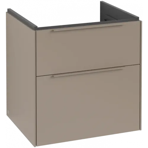 Villeroy & Boch Subway 3.0 Тумба под раковину, с подсветкой, 2 выдвижных ящика, 572 x 576 x 478 mm, Taupe C578L2VM