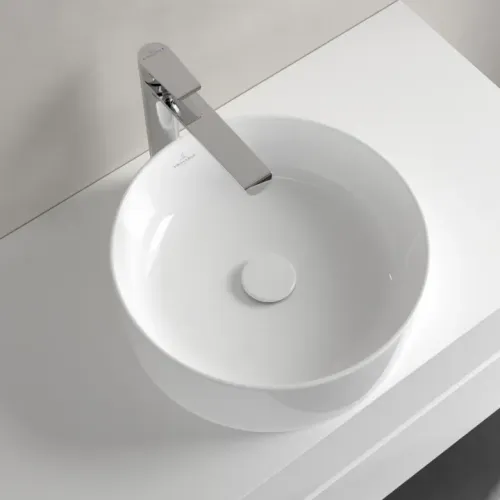 Villeroy & Boch Collaro Раковина для установки на столешницу, 400 x 400 x 145 mm, Альпийский белый, без перелива 4A184001