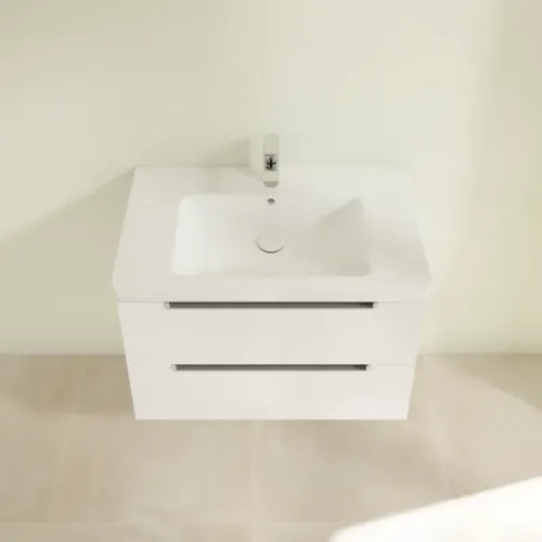 Villeroy & Boch Subway 2.0 Тумба под раковину, 2 выдвижных ящика, 787 x 520 x 449 mm, Glossy White A69600DH