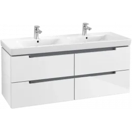 Villeroy & Boch Subway 2.0 Тумба под раковину, 4 выдвижных ящика, 1287 x 520 x 449 mm, Glossy White A69910DH