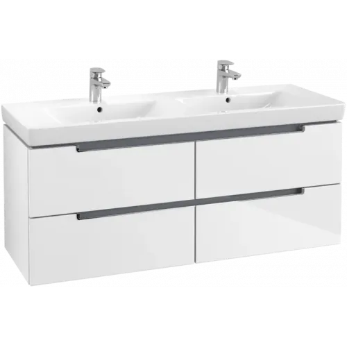 Villeroy & Boch Subway 2.0 Тумба под раковину, 4 выдвижных ящика, 1287 x 520 x 449 mm, Glossy White A69910DH