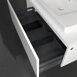 Villeroy & Boch Legato Тумба под раковину, с подсветкой, 1 выдвижной ящик, 1000 x 380 x 500 mm, Glossy White / Glossy White B694L0DH