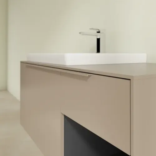Villeroy & Boch Subway 3.0 Тумба под раковину, с подсветкой, 2 выдвижных ящика, 1001 x 423 x 516 mm, Taupe / Taupe C572L2VM