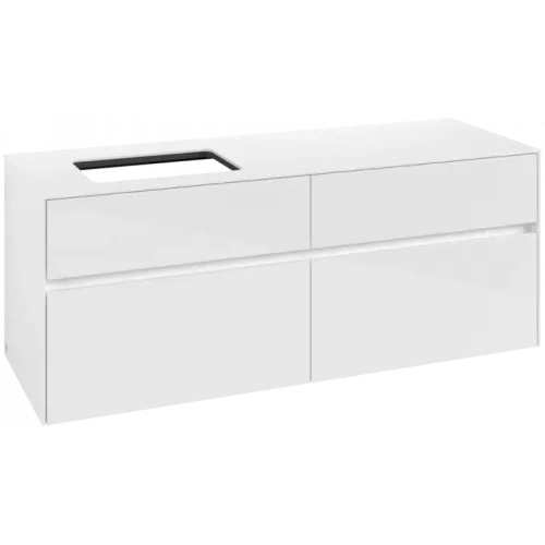 Villeroy & Boch Collaro Тумба под раковину, 4 выдвижных ящика, 1400 x 548 x 500 mm, Glossy White / Glossy White C11700DH