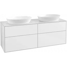 Villeroy & Boch Finion Тумба под раковину, с подсветкой, 4 выдвижных ящика, 1600 x 603 x 501 mm, Glossy White Lacquer GA8100GF