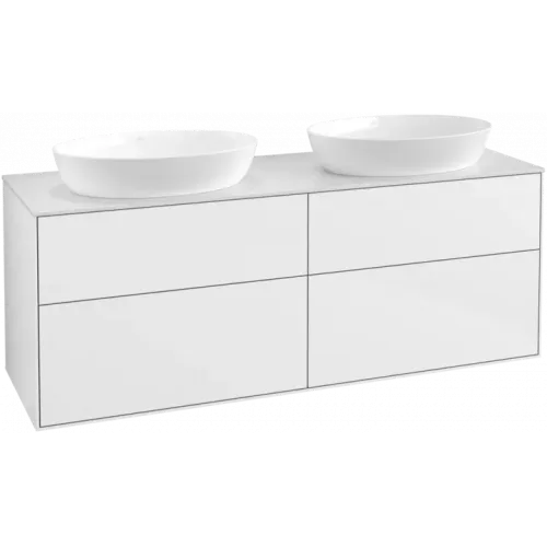 Villeroy & Boch Finion Тумба под раковину, с подсветкой, 4 выдвижных ящика, 1600 x 603 x 501 mm, Glossy White Lacquer GA8100GF