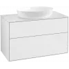 Villeroy & Boch Finion Тумба под раковину, с подсветкой, 2 выдвижных ящика, 1000 x 603 x 501 mm, Glossy White Lacquer GA0100GF