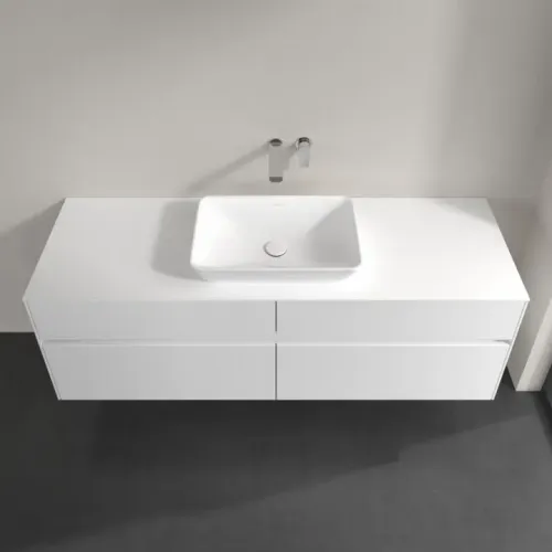 Villeroy & Boch Collaro Тумба под раковину, с подсветкой, 4 выдвижных ящика, 1600 x 548 x 500 mm, Glossy White / Glossy White C120B0DH