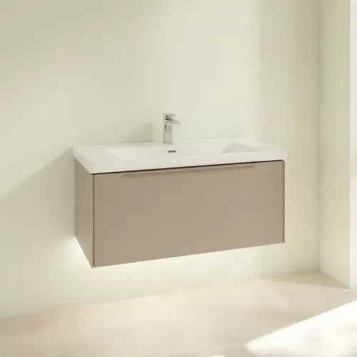 Villeroy & Boch Subway 3.0 Тумба под раковину, с подсветкой, 1 выдвижной ящик, 973 x 429 x 478 mm, Taupe C569L2VM