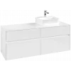 Villeroy & Boch Collaro Тумба под раковину, с подсветкой, 4 выдвижных ящика, 1400 x 548 x 500 mm, Glossy White / Glossy White C102B0DH