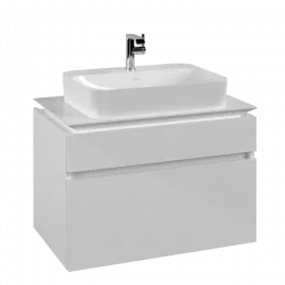 Villeroy & Boch Legato Тумба под раковину, 2 выдвижных ящика, 800 x 550 x 500 mm, Glossy White / Glossy White B75400DH