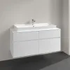 Villeroy & Boch Collaro Тумба под раковину, 4 выдвижных ящика, 1200 x 548 x 500 mm, Glossy White / Glossy White C09100DH