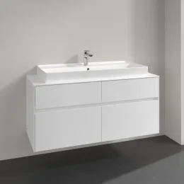 Villeroy & Boch Collaro Тумба под раковину, 4 выдвижных ящика, 1200 x 548 x 500 mm, Glossy White / Glossy White C09100DH