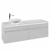 Villeroy & Boch Legato Тумба под раковину, с подсветкой, 4 выдвижных ящика, 1600 x 550 x 500 mm, Glossy White / Glossy White B596L0DH