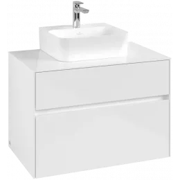 Villeroy & Boch Collaro Тумба под раковину, 2 выдвижных ящика, 800 x 548 x 500 mm, Glossy White / Glossy White C09300DH
