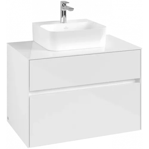 Villeroy & Boch Collaro Тумба под раковину, 2 выдвижных ящика, 800 x 548 x 500 mm, Glossy White / Glossy White C09300DH