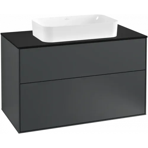 Villeroy & Boch Finion Тумба под раковину, 2 выдвижных ящика, 1000 x 603 x 501 mm, Midnight Blue Matt Lacquer F23200HG