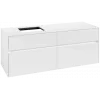 Villeroy & Boch Collaro Тумба под раковину, с подсветкой, 4 выдвижных ящика, 1400 x 548 x 500 mm, Glossy White / Glossy White C132B0DH
