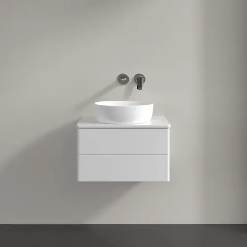 Villeroy & Boch Antao Тумба под раковину, с подсветкой, 2 выдвижных ящика, 600 x 360 x 500 mm, лицевая поверхность без текстурированной отделки, Glossy White Lacquer / Glossy White Lacquer L18010GF