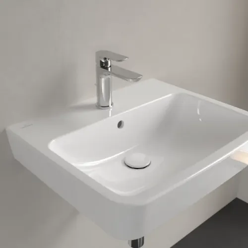 Villeroy & Boch O.novo Pаковина, 550 x 460 x 175 mm, Альпийский белый, с переливом, задняя сторона и нижняя сторона шлифованные 4A41MG01
