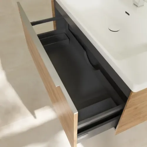 Villeroy & Boch Subway 3.0 Тумба под раковину, с подсветкой, 1 выдвижной ящик, 973 x 429 x 478 mm, Oak Kansas C569L0RH