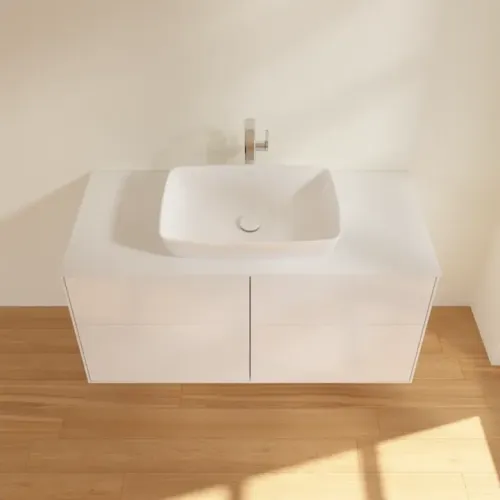 Villeroy & Boch Finion Тумба под раковину, с подсветкой, 4 выдвижных ящика, 1200 x 603 x 501 mm, Glossy White Lacquer G79100GF