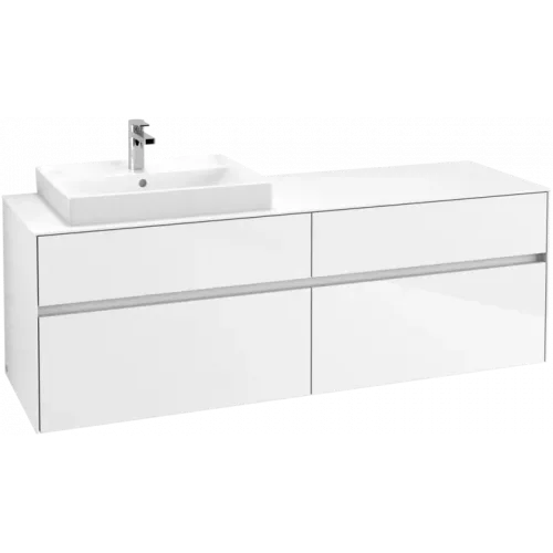 Villeroy & Boch Collaro Тумба под раковину, 4 выдвижных ящика, 1600 x 548 x 500 mm, Glossy White / Glossy White C02200DH