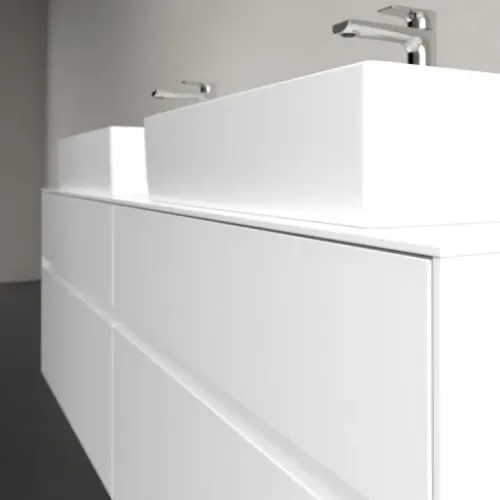 Villeroy & Boch Collaro Тумба под раковину, с подсветкой, 4 выдвижных ящика, 1600 x 548 x 500 mm, Glossy White / Glossy White C137B0DH