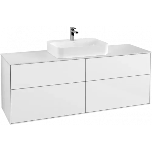 Villeroy & Boch Finion Тумба под раковину, 4 выдвижных ящика, 1600 x 603 x 501 mm, Glossy White Lacquer F44100GF