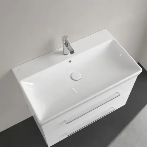 Villeroy & Boch Avento Pаковина для установки на тумбу, 800 x 470 x 165 mm, Альпийский белый CeramicPlus, с переливом 415680R1