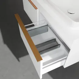 Villeroy & Boch Venticello Тумба под раковину, 2 выдвижных ящика, 1257 x 436 x 502 mm, Glossy White / Glossy White A94905DH