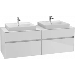 Villeroy & Boch Collaro Тумба под раковину, 4 выдвижных ящика, 1600 x 548 x 500 mm, Glossy White / Glossy White C02400DH