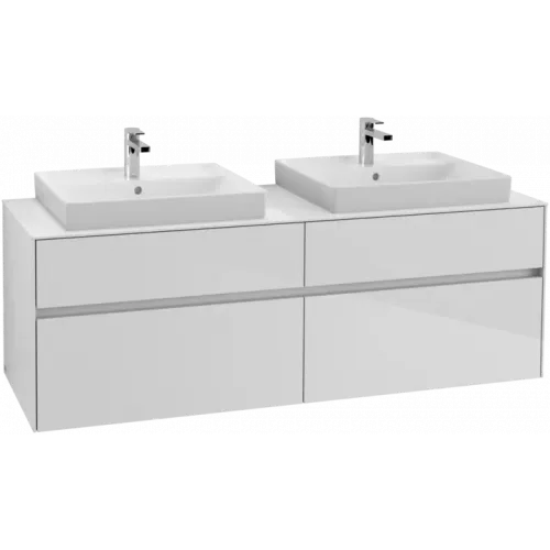 Villeroy & Boch Collaro Тумба под раковину, 4 выдвижных ящика, 1600 x 548 x 500 mm, Glossy White / Glossy White C02400DH