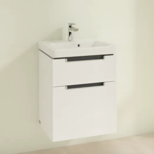 Villeroy & Boch Subway 2.0 Тумба под раковину, 2 выдвижных ящика, 485 x 590 x 379 mm, Glossy White A90700DH