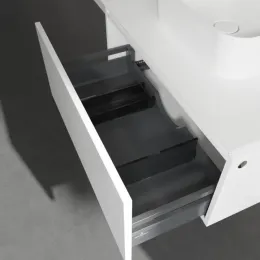 Villeroy & Boch Legato Тумба под раковину, 1 выдвижной ящик, 800 x 380 x 500 mm, Glossy White / Glossy White B73300DH